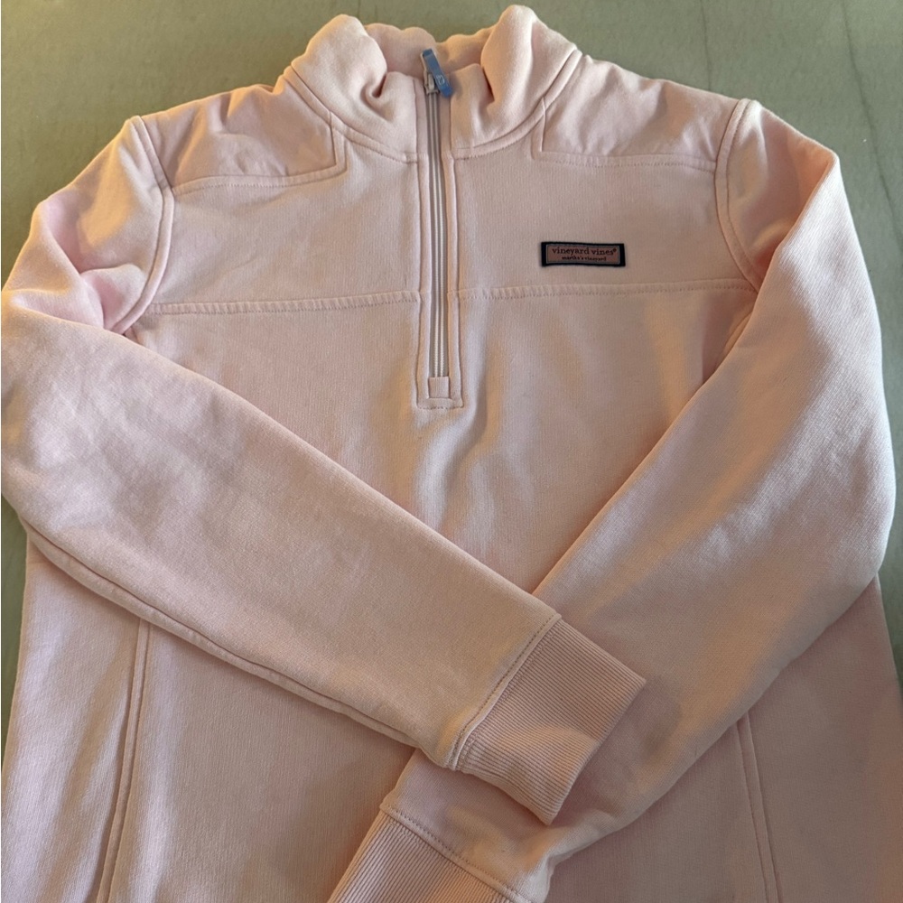 Vineyard Vines Soft Pink quarter zip sweatshirt medium